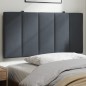 vidaXL Cabecero de cama acolchado terciopelo gris oscuro 100 cm vidaXL Cabecero de cama acolchado terciopelo gris oscuro 100 cm