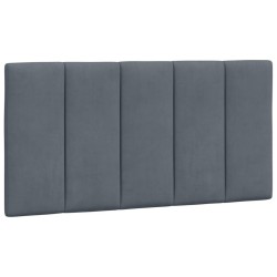 vidaXL Cabecero de cama acolchado terciopelo gris oscuro 100 cm