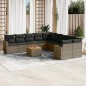 vidaXL Set de sofás de jardín 11 pzas y cojines ratán sintético gris vidaXL Set de sofás de jardín 11 pzas y cojines ratán sintético gris