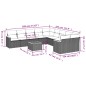 vidaXL Set de sofás de jardín 11 pzas y cojines ratán sintético gris vidaXL Set de sofás de jardín 11 pzas y cojines ratán sintético gris
