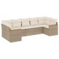 vidaXL Set sofás de jardín 7 piezas y cojines ratán sintético beige vidaXL Set sofás de jardín 7 piezas y cojines ratán sintético beige