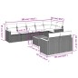 vidaXL Set de muebles de jardín 9 pzas y cojines ratán sintético gris vidaXL Set de muebles de jardín 9 pzas y cojines ratán sintético gris