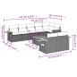 vidaXL Set de muebles de jardín 9 pzas y cojines ratán sintético gris vidaXL Set de muebles de jardín 9 pzas y cojines ratán sintético gris
