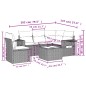 vidaXL Set de muebles de jardín 6 pzas y cojines ratán sintético gris