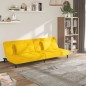 vidaXL Sofá cama de 2 plazas con dos almohadas terciopelo amarillo vidaXL Sofá cama de 2 plazas con dos almohadas terciopelo amarillo