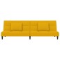 vidaXL Sofá cama de 2 plazas con dos almohadas terciopelo amarillo vidaXL Sofá cama de 2 plazas con dos almohadas terciopelo amarillo