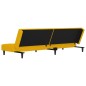 vidaXL Sofá cama de 2 plazas con dos almohadas terciopelo amarillo vidaXL Sofá cama de 2 plazas con dos almohadas terciopelo amarillo