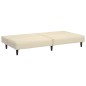 vidaXL Sofá cama de 2 plazas terciopelo color crema vidaXL Sofá cama de 2 plazas terciopelo color crema