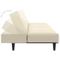 vidaXL Sofá cama de 2 plazas terciopelo color crema vidaXL Sofá cama de 2 plazas terciopelo color crema