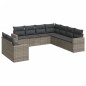 vidaXL Set de muebles de jardín 9 pzas y cojines ratán sintético gris