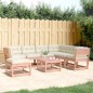 vidaXL Juego de muebles jardín 7 pzas y cojines madera abeto Douglas vidaXL Juego de muebles jardín 7 pzas y cojines madera abeto Douglas
