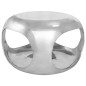 vidaXL Mesa de centro aluminio plateado 50x50x30 cm