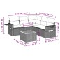 vidaXL Set de sofás de jardín 6 piezas y cojines ratán sintético negro vidaXL Set de sofás de jardín 6 piezas y cojines ratán sintético negro