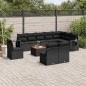 vidaXL Set de sofás de jardín 11 pzas y cojines ratán sintético negro vidaXL Set de sofás de jardín 11 pzas y cojines ratán sintético negro