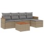 vidaXL Juego de sofás jardín con cojines 6 pzas ratán sintético beige vidaXL Juego de sofás jardín con cojines 6 pzas ratán sintético beige