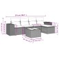 vidaXL Set de sofás de jardín 6 piezas y cojines ratán sintético negro vidaXL Set de sofás de jardín 6 piezas y cojines ratán sintético negro