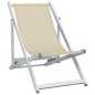 vidaXL Sillas de playa plegables 2 unidades aluminio y textilene crema vidaXL Sillas de playa plegables 2 unidades aluminio y textilene crema