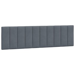 vidaXL Cabecero de cama acolchado terciopelo gris oscuro 180 cm