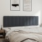 vidaXL Cabecero de cama acolchado terciopelo gris oscuro 180 cm vidaXL Cabecero de cama acolchado terciopelo gris oscuro 180 cm