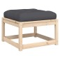 vidaXL Set de sofás de jardín 3 pzas con cojines madera maciza de pino vidaXL Set de sofás de jardín 3 pzas con cojines madera maciza de pino