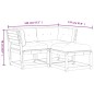 vidaXL Set de sofás de jardín 3 pzas con cojines madera maciza de pino vidaXL Set de sofás de jardín 3 pzas con cojines madera maciza de pino
