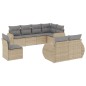 vidaXL Juego de sofás de jardín con cojines beige 8 pzas ratán PE vidaXL Juego de sofás de jardín con cojines beige 8 pzas ratán PE