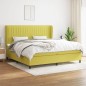 vidaXL Cama box spring con colchón tela verde 200x200 cm vidaXL Cama box spring con colchón tela verde 200x200 cm