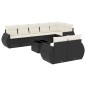 vidaXL Set de sofás de jardín 8 piezas y cojines ratán sintético negro vidaXL Set de sofás de jardín 8 piezas y cojines ratán sintético negro