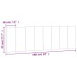 vidaXL Cabecero de cama acolchado terciopelo gris claro 160 cm