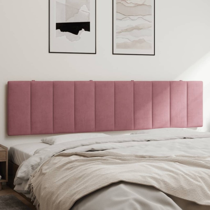 vidaXL Cabecero de cama acolchado terciopelo rosa 200 cm vidaXL Cabecero de cama acolchado terciopelo rosa 200 cm