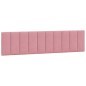 vidaXL Cabecero de cama acolchado terciopelo rosa 200 cm vidaXL Cabecero de cama acolchado terciopelo rosa 200 cm
