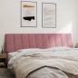 vidaXL Cabecero de cama acolchado terciopelo rosa 200 cm vidaXL Cabecero de cama acolchado terciopelo rosa 200 cm
