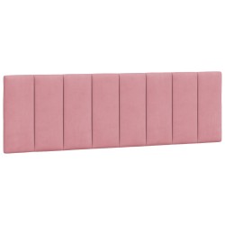 vidaXL Cabecero de cama acolchado terciopelo rosa 160 cm