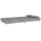 vidaXL Sofá cama de 2 plazas con dos almohadas tela gris claro vidaXL Sofá cama de 2 plazas con dos almohadas tela gris claro
