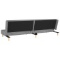 vidaXL Sofá cama de 2 plazas con dos almohadas tela gris claro vidaXL Sofá cama de 2 plazas con dos almohadas tela gris claro