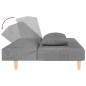 vidaXL Sofá cama de 2 plazas con dos almohadas tela gris claro vidaXL Sofá cama de 2 plazas con dos almohadas tela gris claro