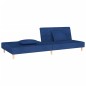 vidaXL Sofá cama de 2 plazas con dos almohadas tela azul vidaXL Sofá cama de 2 plazas con dos almohadas tela azul