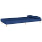 vidaXL Sofá cama de 2 plazas con dos almohadas tela azul vidaXL Sofá cama de 2 plazas con dos almohadas tela azul