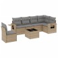 vidaXL Set sofás de jardín 7 piezas y cojines ratán sintético beige vidaXL Set sofás de jardín 7 piezas y cojines ratán sintético beige