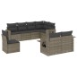 vidaXL Set de sofás de jardín 8 pzas y cojines ratán sintético gris vidaXL Set de sofás de jardín 8 pzas y cojines ratán sintético gris