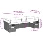 vidaXL Set de comedor de jardín 7 pzas y cojines ratán sintético negro vidaXL Set de comedor de jardín 7 pzas y cojines ratán sintético negro