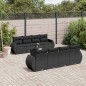 vidaXL Set de sofás de jardín 8 piezas y cojines ratán sintético negro vidaXL Set de sofás de jardín 8 piezas y cojines ratán sintético negro
