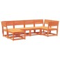 vidaXL Juego de sofás de jardín 6 pzas madera maciza pino marrón cera vidaXL Juego de sofás de jardín 6 pzas madera maciza pino marrón cera