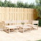 vidaXL Juego de sofás de jardín 6 piezas madera maciza de pino vidaXL Juego de sofás de jardín 6 piezas madera maciza de pino