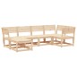 vidaXL Juego de sofás de jardín 6 piezas madera maciza de pino vidaXL Juego de sofás de jardín 6 piezas madera maciza de pino