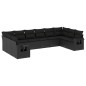 vidaXL Set de sofás de jardín 10 pzas cojines ratán sintético negro vidaXL Set de sofás de jardín 10 pzas cojines ratán sintético negro