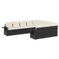 vidaXL Set de sofás de jardín 10 pzas cojines ratán sintético negro vidaXL Set de sofás de jardín 10 pzas cojines ratán sintético negro