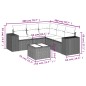 vidaXL Set de sofás de jardín 6 piezas y cojines ratán sintético negro vidaXL Set de sofás de jardín 6 piezas y cojines ratán sintético negro