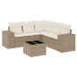vidaXL Juego de sofás jardín con cojines 6 pzas ratán sintético beige vidaXL Juego de sofás jardín con cojines 6 pzas ratán sintético beige