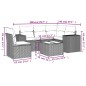 vidaXL Set de sofás de jardín 6 piezas y cojines ratán sintético negro vidaXL Set de sofás de jardín 6 piezas y cojines ratán sintético negro